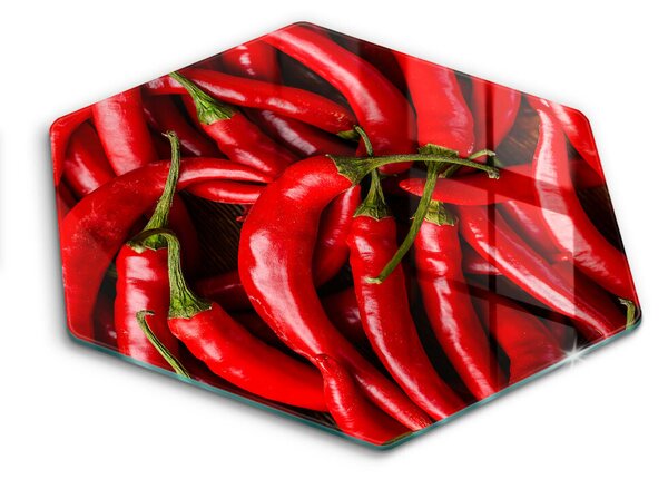 Skleněné krájecí prkénko Pálivé chilli papričky
