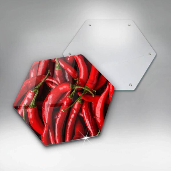 Skleněné krájecí prkénko Pálivé chilli papričky