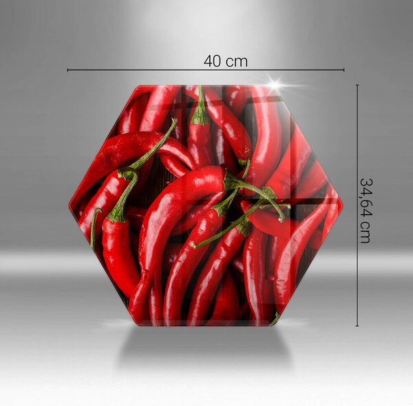 Skleněné krájecí prkénko Pálivé chilli papričky