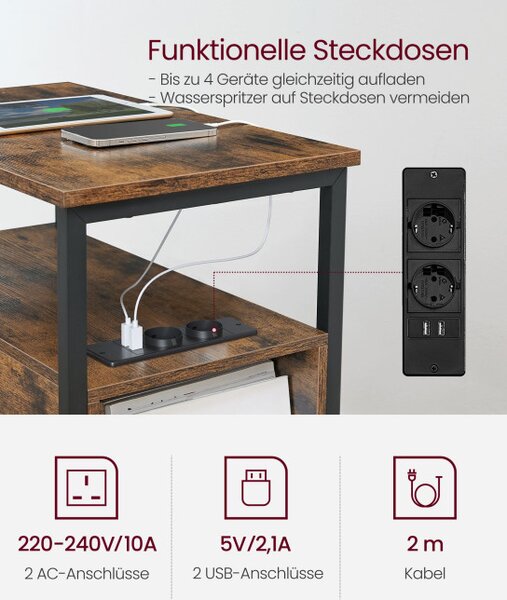 Příruční stolek se zásuvkami LET325B01