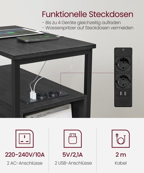 Příruční stolek se zásuvkami LET325B22