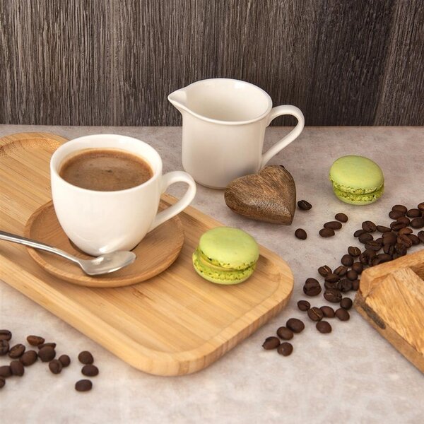 Bílé porcelánové šálky v sadě 6 ks 125 ml Whiteline – Orion