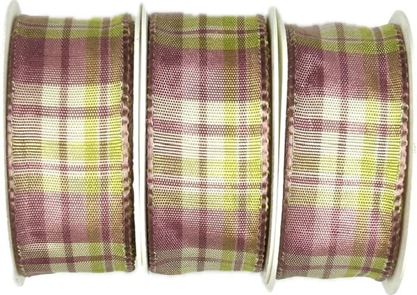 AKCE 2+1 zdarma- Stuha saténová CARACAS ROSE and LIME starorůžová 25mm x 2m (cena za 3ks)