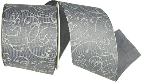 Stuha vánoční Elegant Ribbon Luxe – Moonlight Silver matná stříbrná 60mm x 3m (16,-Kč/m)