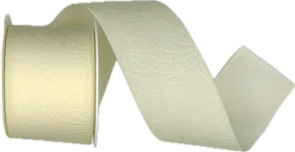 Stuha sametová Velutto SparkLine – Soft Cream krémová 40mm x 2m (14,-Kč/m)