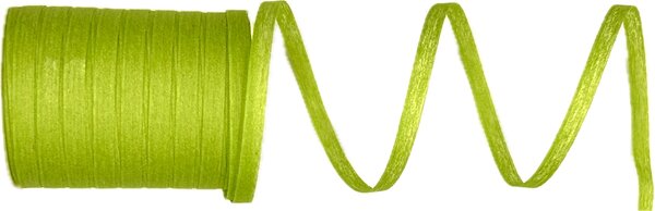 Stuha vázací bavlněná BOBINE COTON GREEN zelená 5mm x 25m (1,16Kč/m)