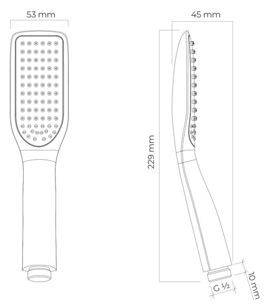 Oltens Tinde sprchová hlavice černá mat 37111300