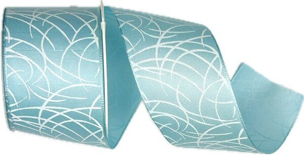 Stuha taftová SISI SKY BLUE tyrkysová 40mm x 2m (14,-Kč/m)