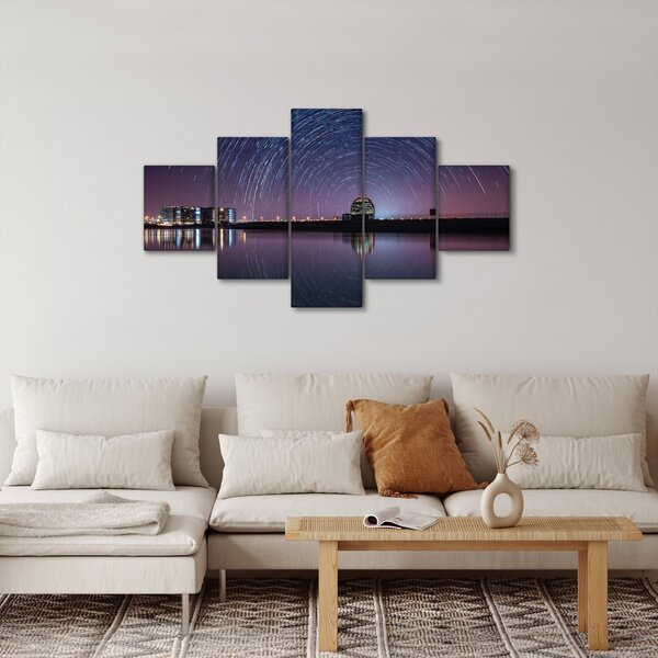 Obraz noční oblohy s hvězdami (125x70 cm)