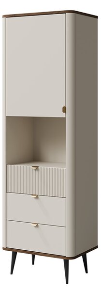 Komoda vysoká MARLY 4 L/P Kombinace barev: kašmír/ořech