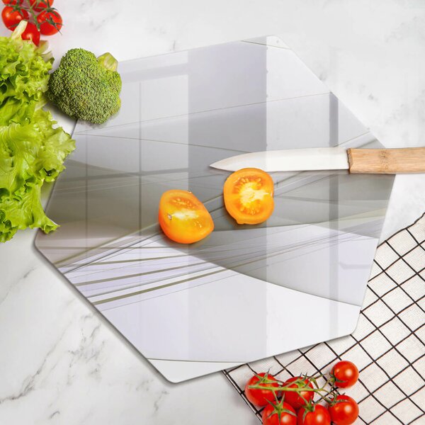 Skleněná deska do kuchyně Abstraktní linie designu