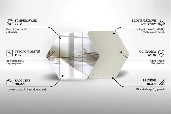 Skleněná deska do kuchyně Abstraktní linie designu