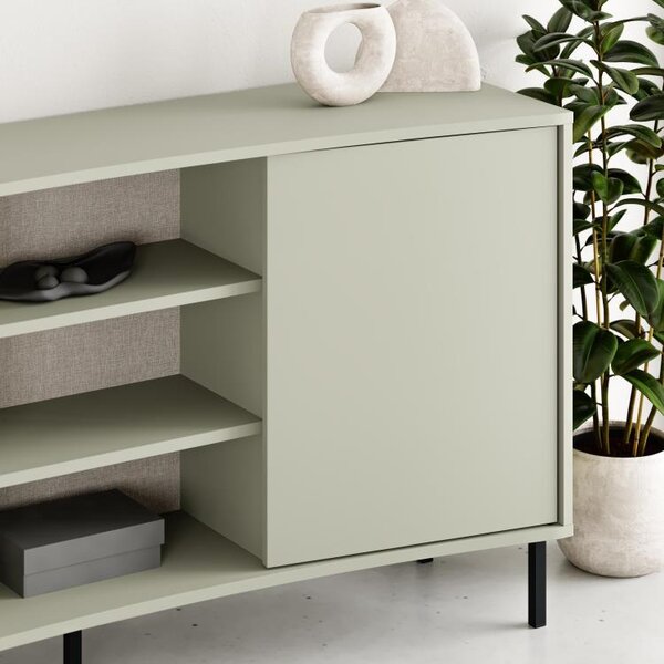 Komoda Houseland Frem 150 cm šedo-zelená