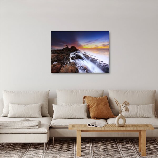 Obraz hory v mlze (70x50 cm)