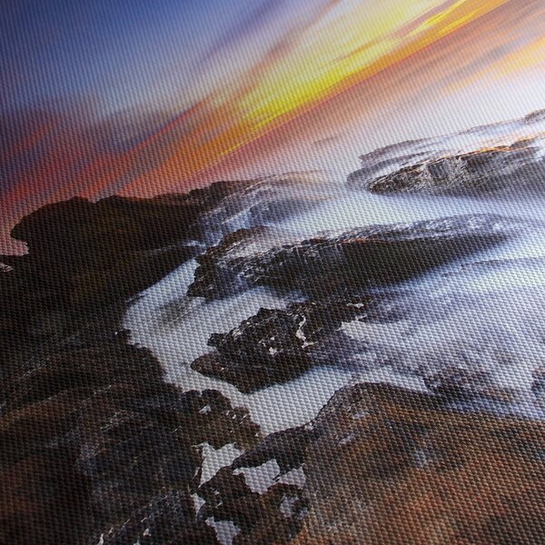 Obraz hory v mlze (125x70 cm)