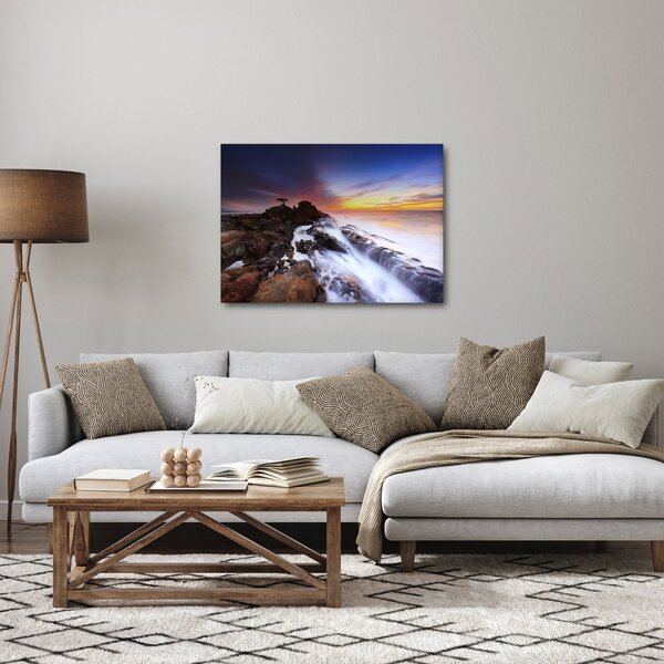 Obraz hory v mlze (70x50 cm)