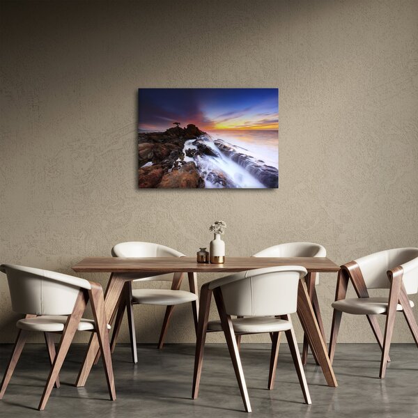 Obraz hory v mlze (70x50 cm)