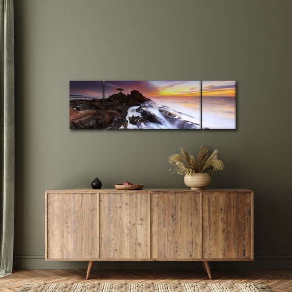 Obraz hory v mlze (170x50 cm)
