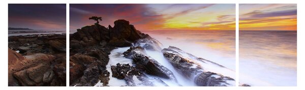 Obraz hory v mlze (170x50 cm)