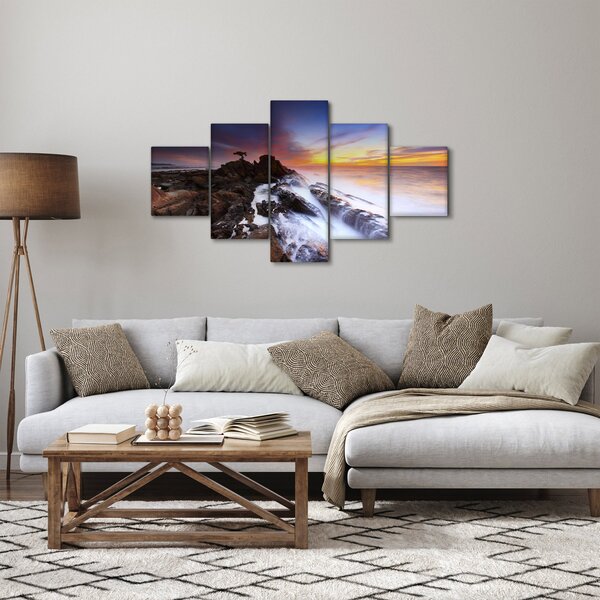 Obraz hory v mlze (125x70 cm)