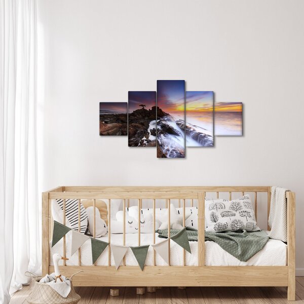 Obraz hory v mlze (125x70 cm)