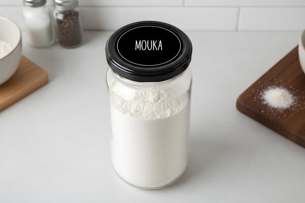 Samolepky na dózy Mouky 12ks 60mm kulaté Barva: Bílá