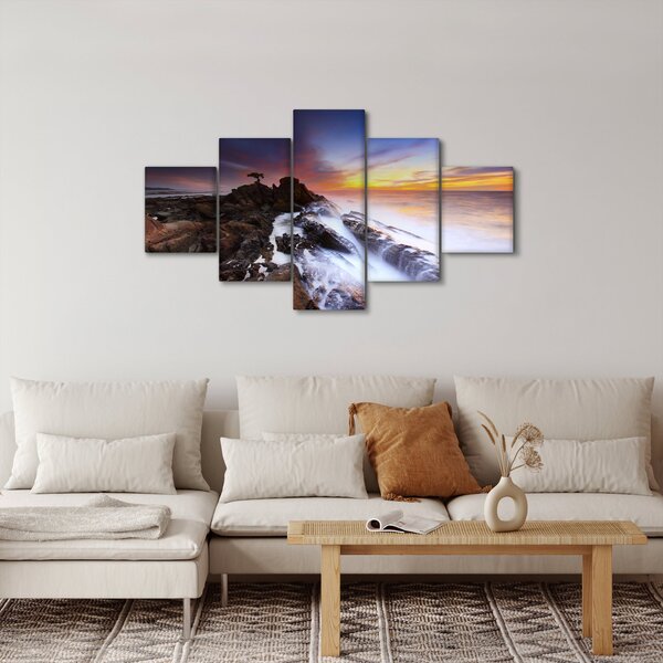 Obraz hory v mlze (125x70 cm)