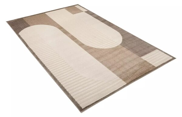 Makro Abra Kusový sisalový koberec PATIO NJ86B Geometrický krémový hnědý Rozměr: 80x150 cm
