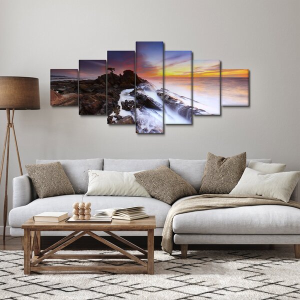Obraz hory v mlze (210x100 cm)