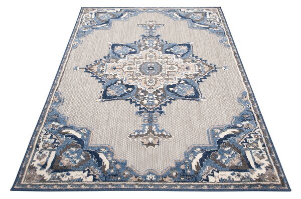 Makro Abra Kusový sisalový koberec PATIO EC83A Klasický šedý modrý Rozměr: 80x150 cm