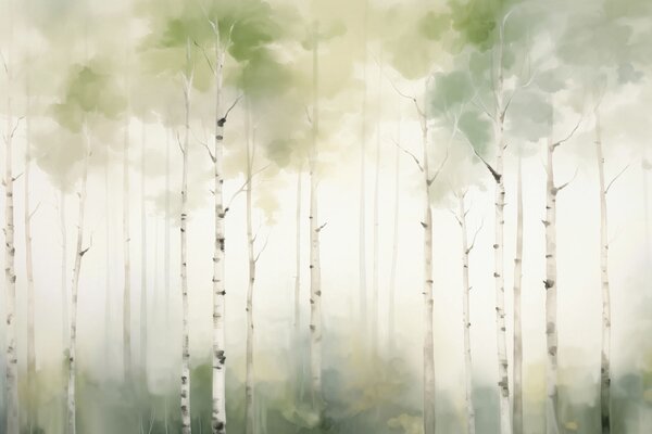 Fototapety Břízy, Fototapety les, Fototapety břízy, w05676 : uwalls.cz