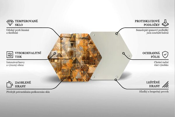 Skleněná krájecí deska Vzor bezešvé geometrických obrazců