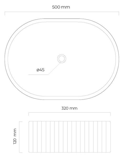 Oltens Hamnes umyvadlo 50x32 cm oválné na pult bílá lesk 40331000