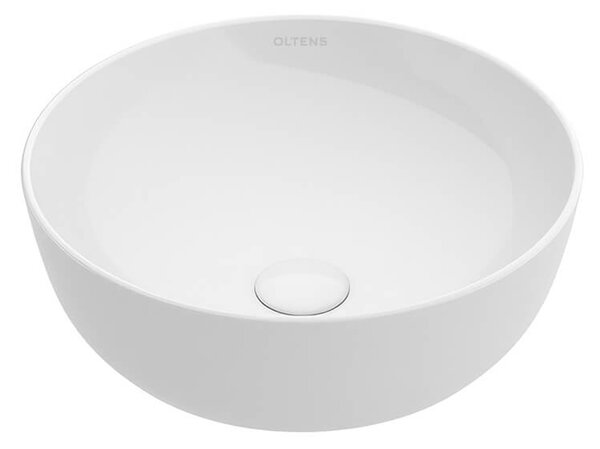 Oltens Svale umyvadlo 32.5x32.5 cm kulatý na pult bílá lesk 40833000