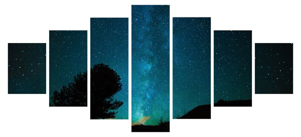 Obraz noční oblohy s hvězdami (210x100 cm)