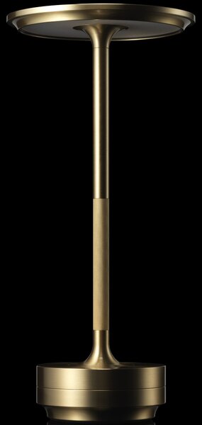 Ambientec Turn Aluminium Brass, bateriová lampička z mosazi, LED 1800-2500K dotykové stmívání, Ø13x27,5cm, IP66
