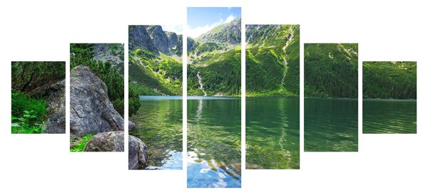 Obraz jezera v Tatrách (210x100 cm)