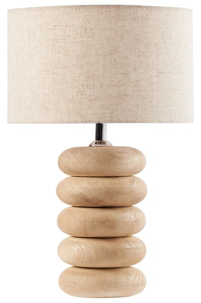 Stolní lampa BETWA Mangové dřevo Světle hnědá