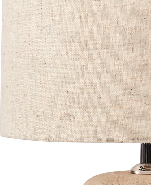 Stolní lampa BETWA Mangové dřevo Světle hnědá