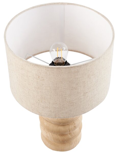 Stolní lampa BETWA Mangové dřevo Světle hnědá