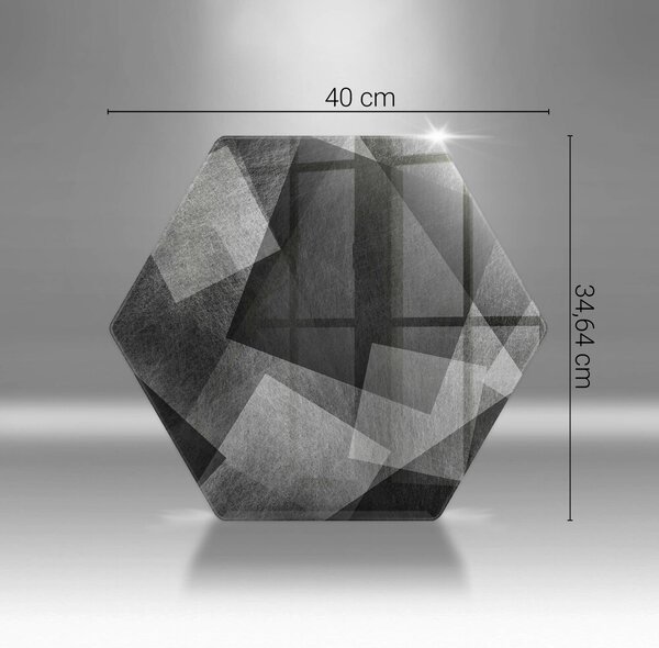 Skleněné krájecí prkénko Geometrické abstrakce