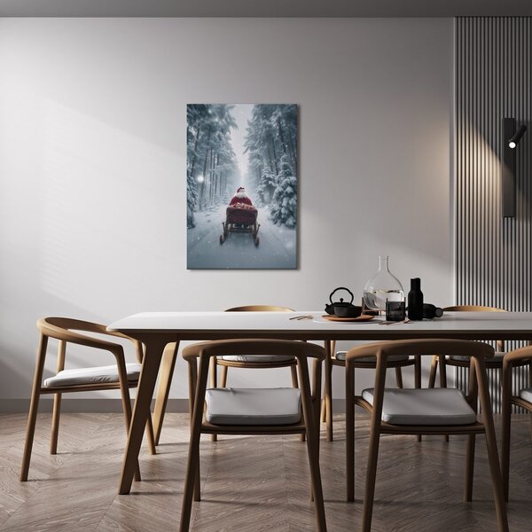 Vánoční obraz pohádkový santa v lese