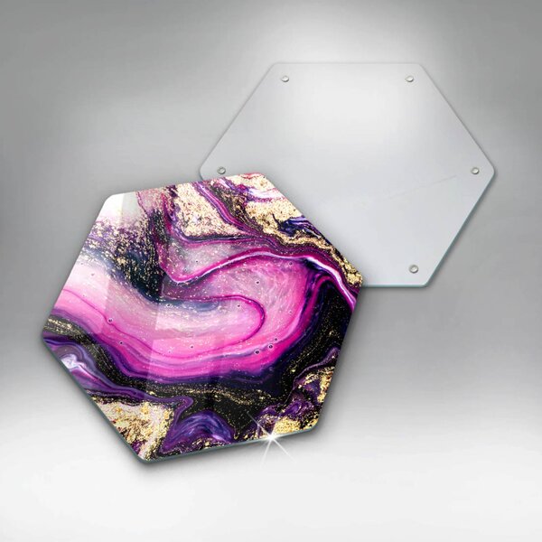 Skleněné krájecí prkénko Abstraktní design zlaté