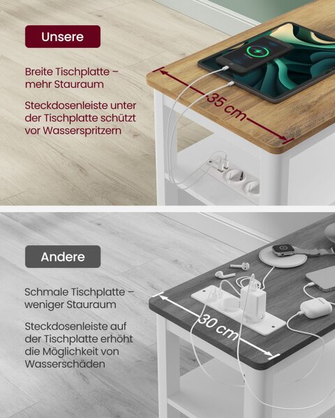Příruční stolek se zásuvkami LET327W14