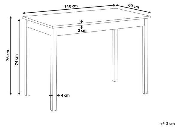 Jídelní stůl GEORGIA Světlý dub 110 cm 60 cm