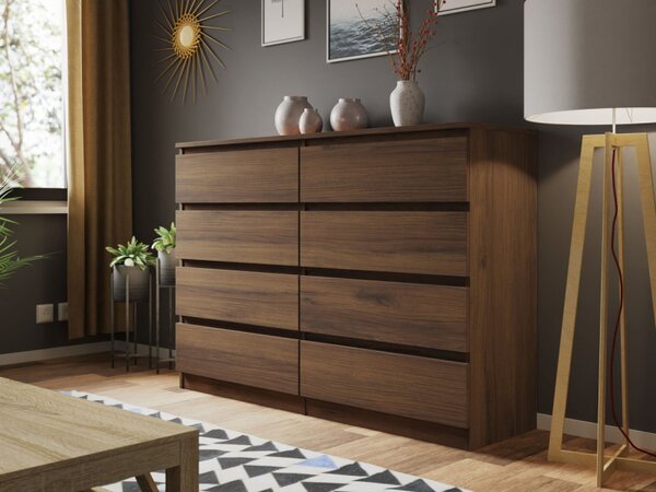 Komoda Osko 140 OK8, Barva: bílá / bílá 5902928305241