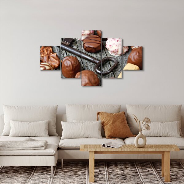 Obraz čokolády a klíče (125x70 cm)