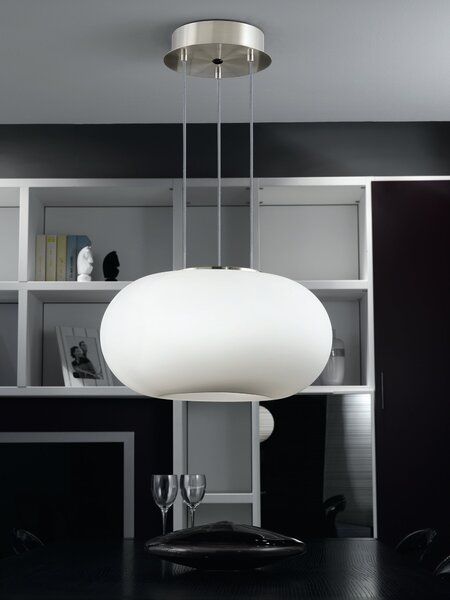 Eglo 86813 OPTICA - Závěsné kulaté skleněné svítidlo , 2x E27, Ø 28cm (Závěsné svítidlo se skleněným stínidlem)