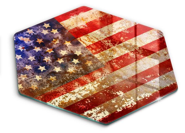 Skleněná krájecí deska Vlajka usa amerika