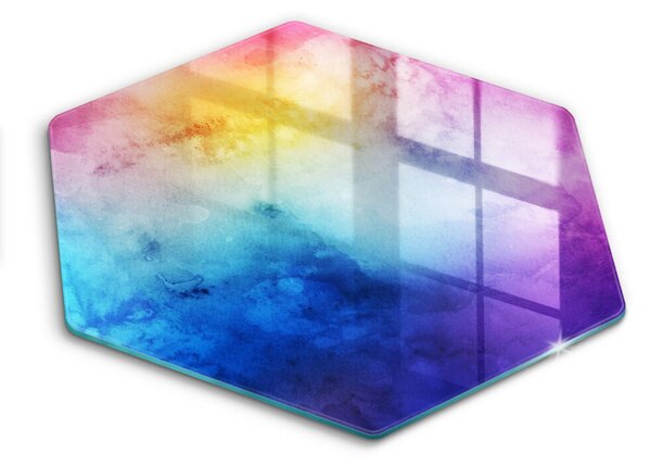 Skleněná krájecí deska Rainbow akvarel šplouchání